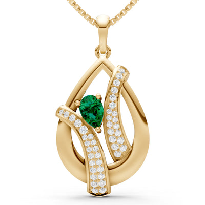 Pave Gemstone Pendant