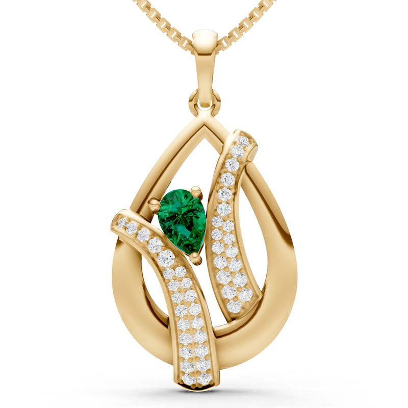 Emerald Pave Gemstone Pendant