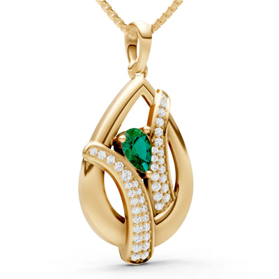 Emerald Pave Gemstone Pendant