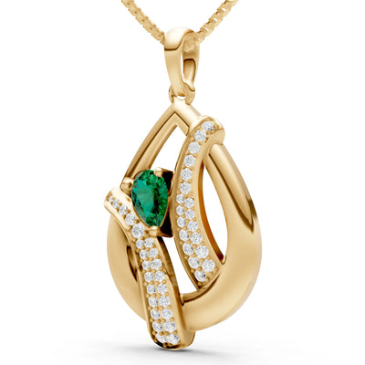 Pave Gemstone Pendant