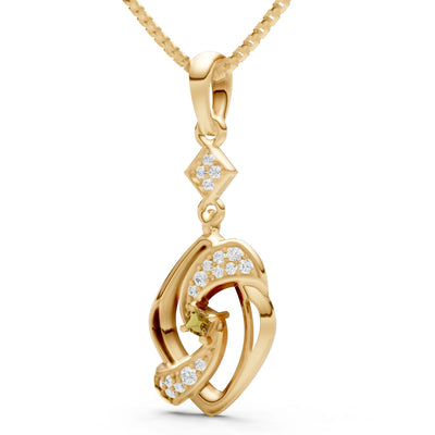 Citrine Princess Gemstone Pendant