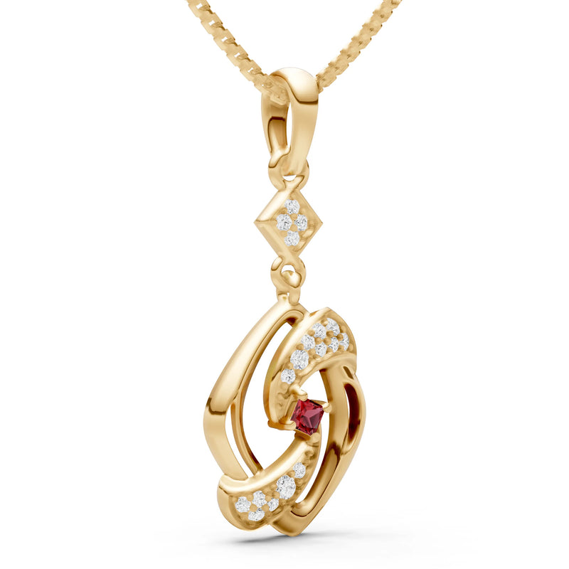 Garnet Princess Gemstone Pendant