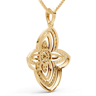 Diamond Multi Gemstone Pave Set Pendant