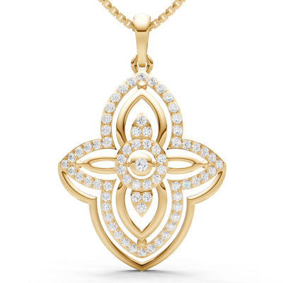 Multi Gemstone Pave Set Pendant