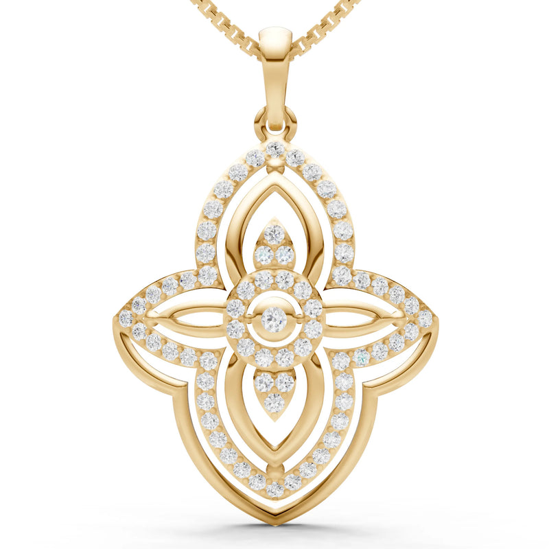 Multi Gemstone Pave Set Pendant