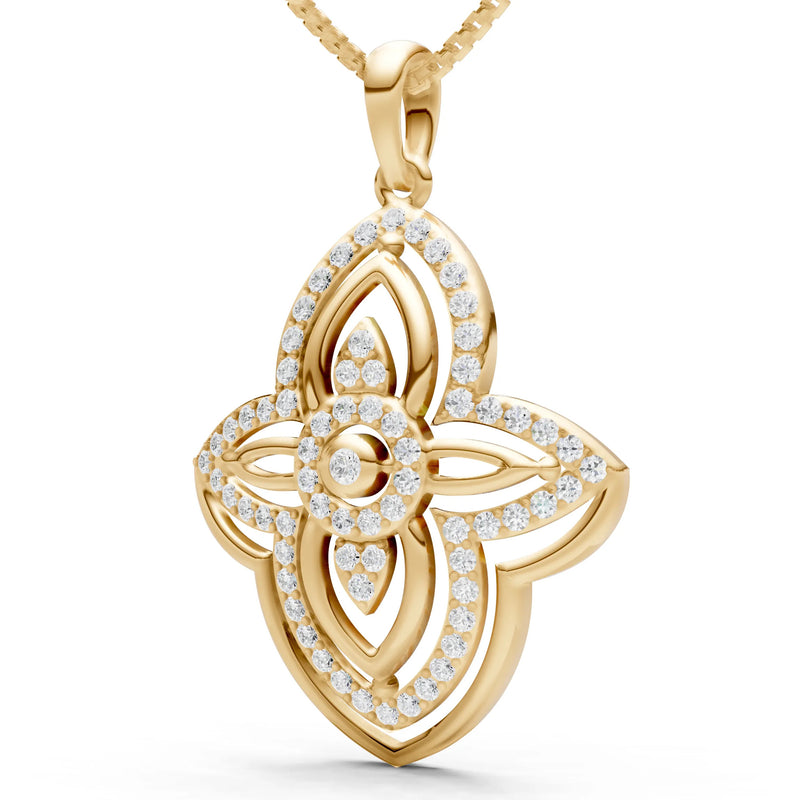 Multi Gemstone Pave Set Pendant