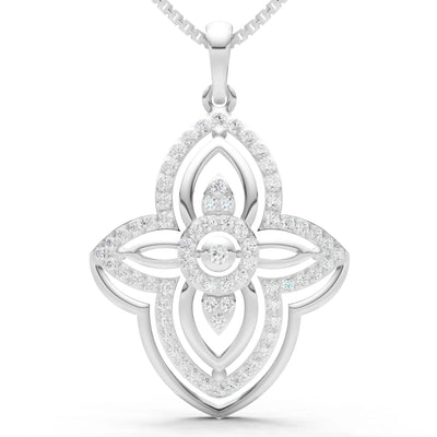 Multi Gemstone Pave Set Pendant