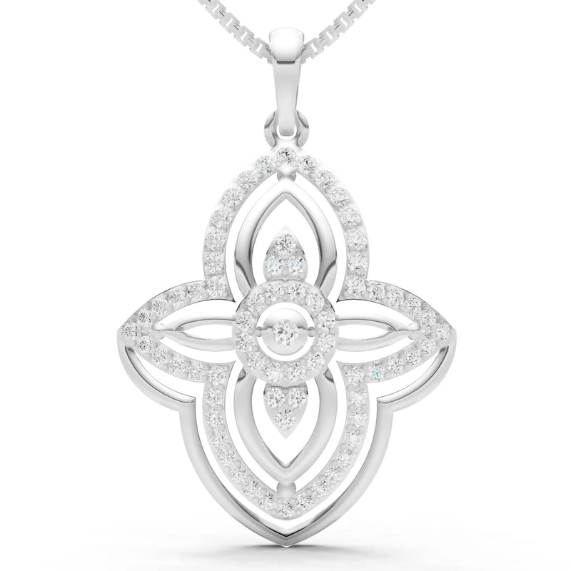 Diamond Multi Gemstone Pave Set Pendant