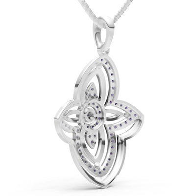 Multi Gemstone Pave Set Pendant