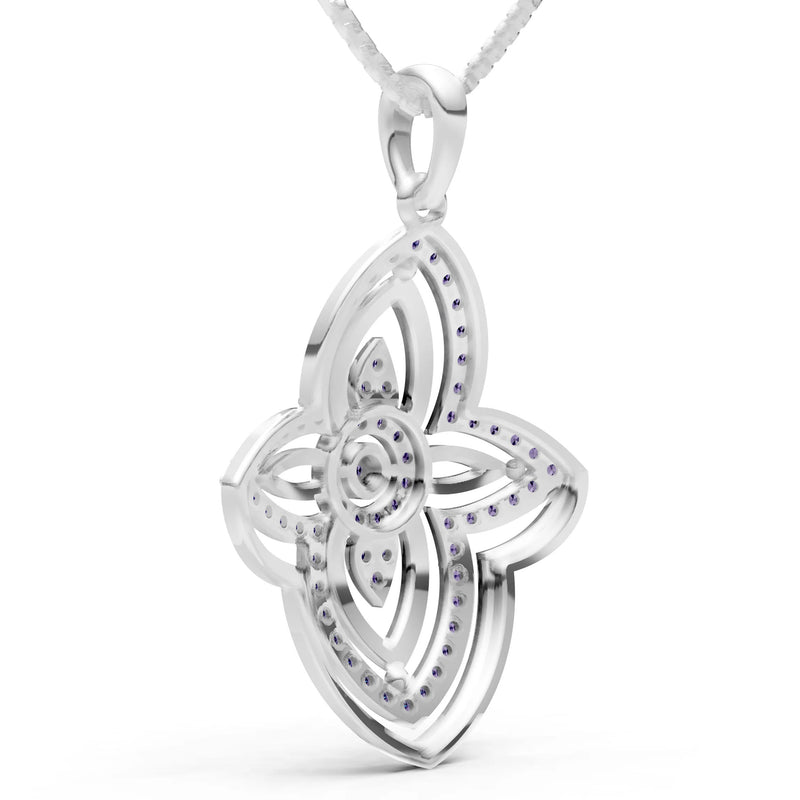 Multi Gemstone Pave Set Pendant