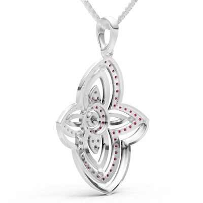 Multi Gemstone Pave Set Pendant