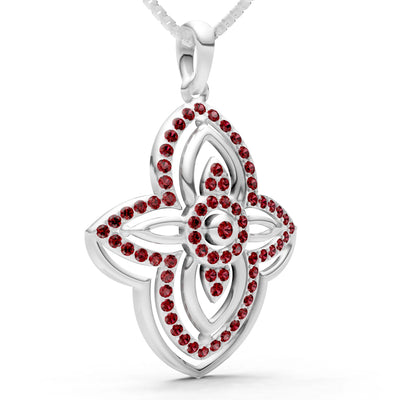 Multi Gemstone Pave Set Pendant