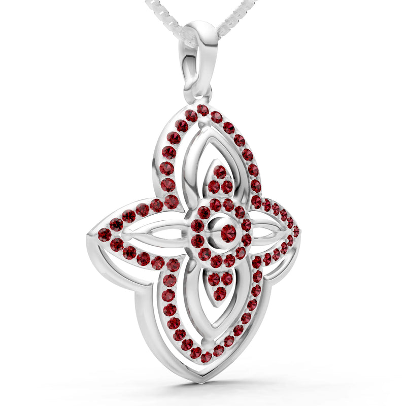 Multi Gemstone Pave Set Pendant