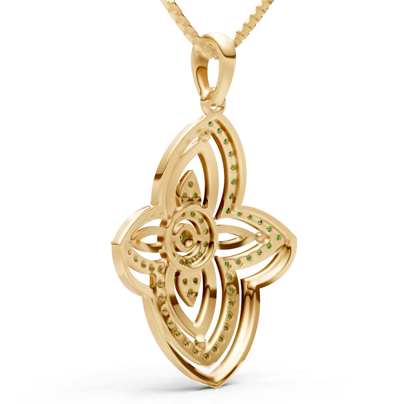 Multi Gemstone Pave Set Pendant