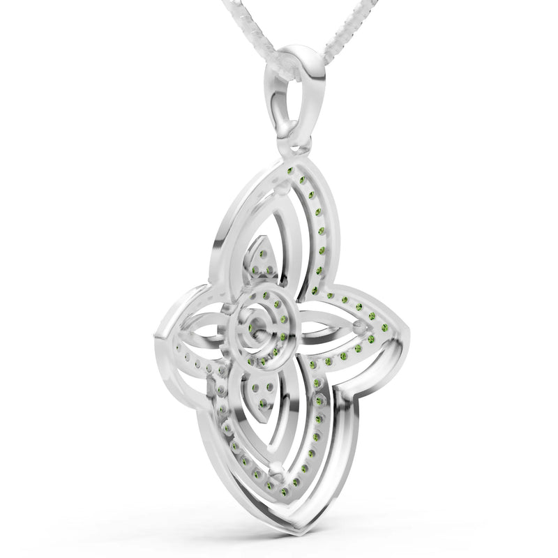 Multi Gemstone Pave Set Pendant