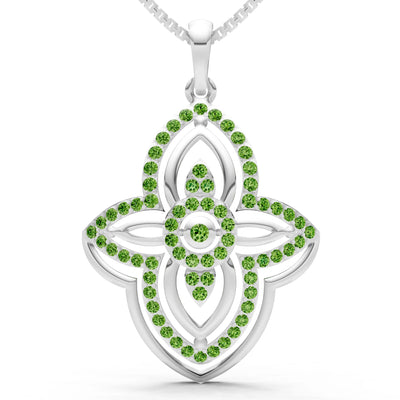 Multi Gemstone Pave Set Pendant