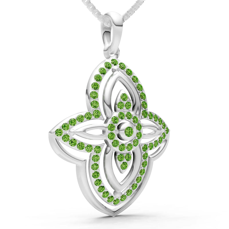 Multi Gemstone Pave Set Pendant