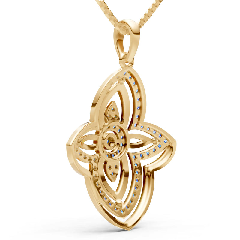 Multi Gemstone Pave Set Pendant