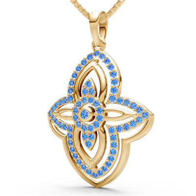 Multi Gemstone Pave Set Pendant