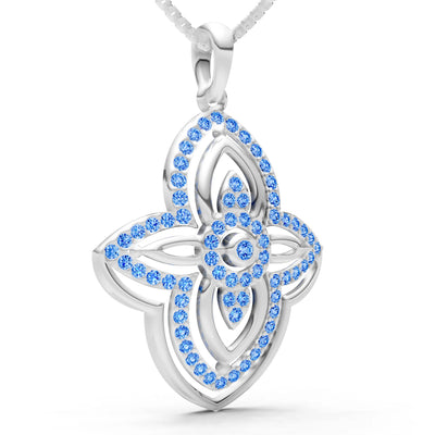 Multi Gemstone Pave Set Pendant