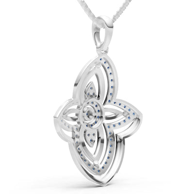 Multi Gemstone Pave Set Pendant