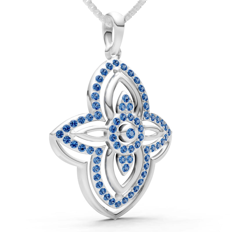 Multi Gemstone Pave Set Pendant