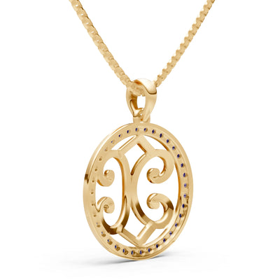 Round Gemstone Pendant