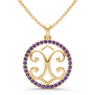 Round Gemstone Pendant