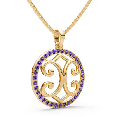 Round Gemstone Pendant