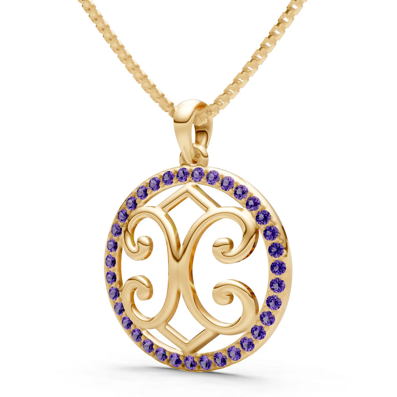 Round Gemstone Pendant