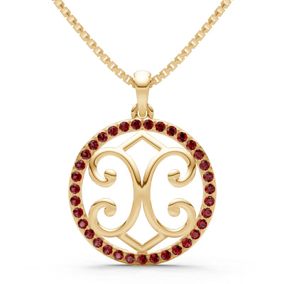 Round Gemstone Pendant