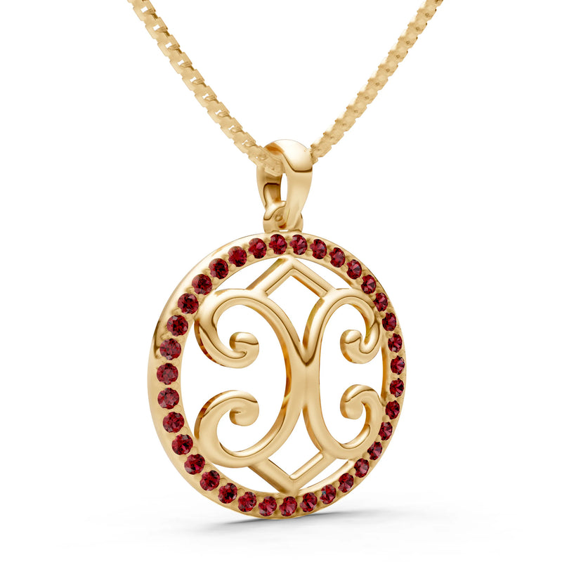 Round Gemstone Pendant