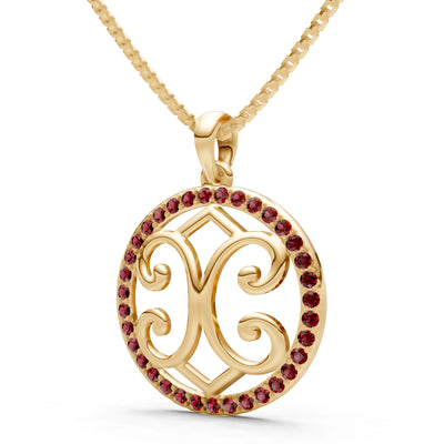 Round Gemstone Pendant