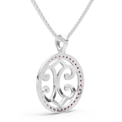 Round Gemstone Pendant