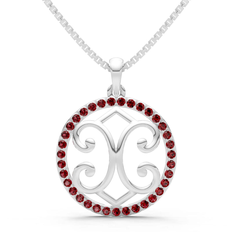 Round Gemstone Pendant