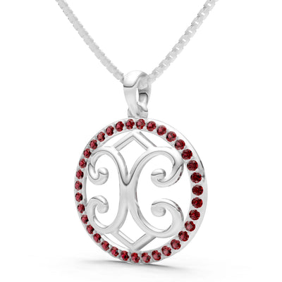 Round Gemstone Pendant