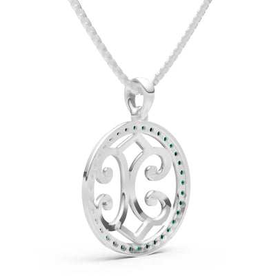 Round Gemstone Pendant