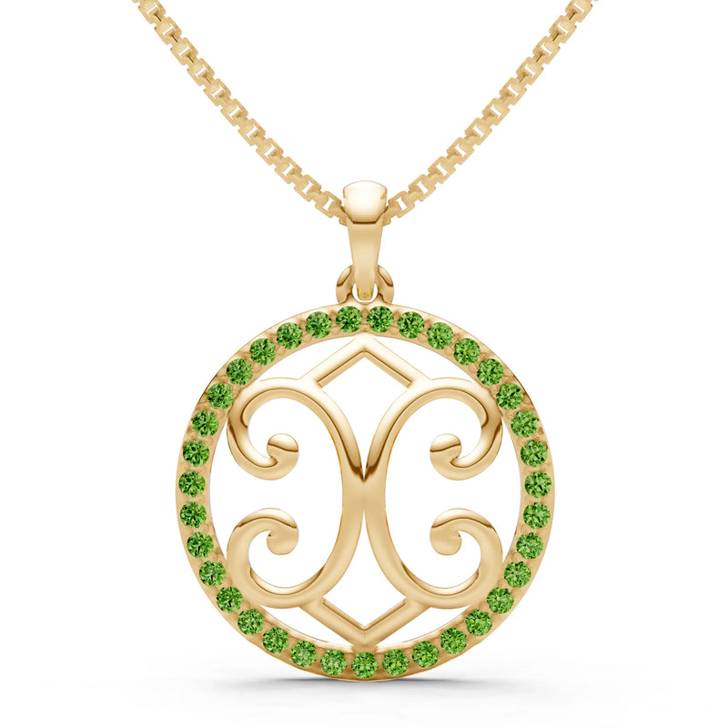 Peridot Round Gemstone Pendant