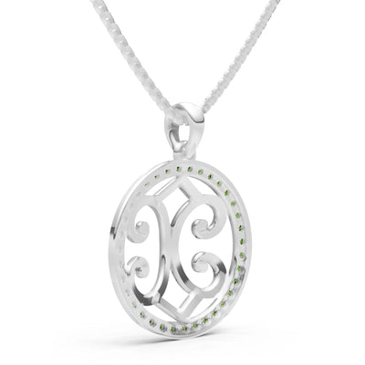 Round Gemstone Pendant