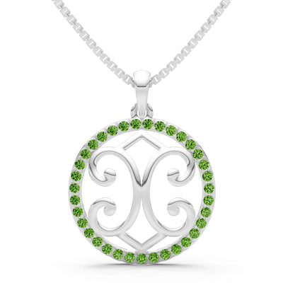 Round Gemstone Pendant