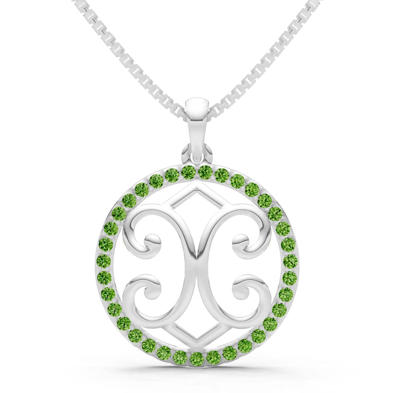 Round Gemstone Pendant