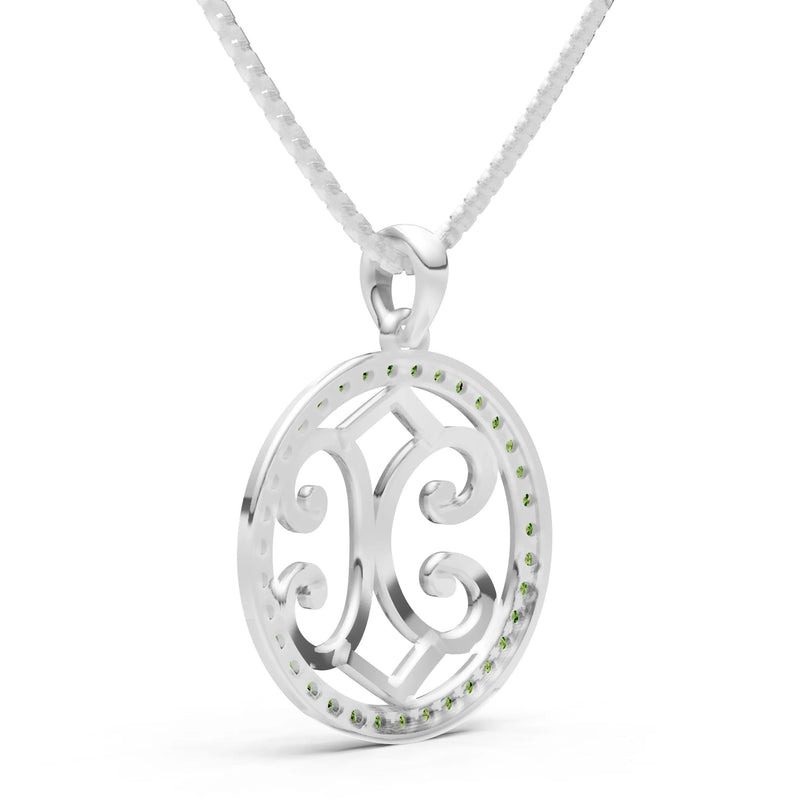 Peridot Round Gemstone Pendant