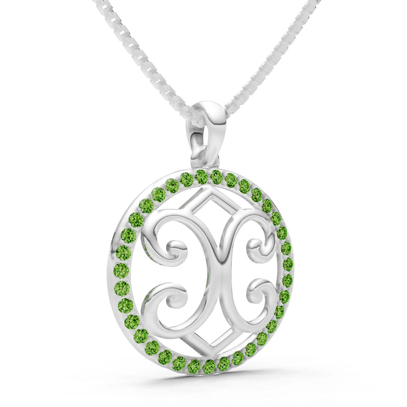 Peridot Round Gemstone Pendant