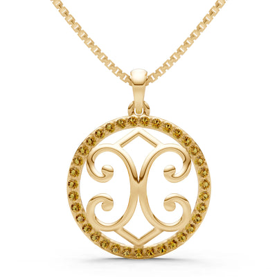 Round Gemstone Pendant