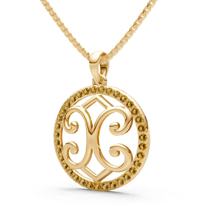 Round Gemstone Pendant