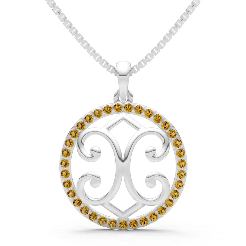 Round Gemstone Pendant