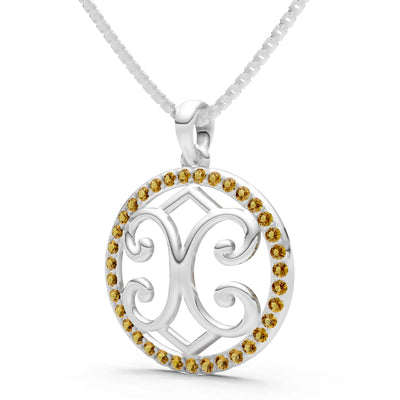 Round Gemstone Pendant