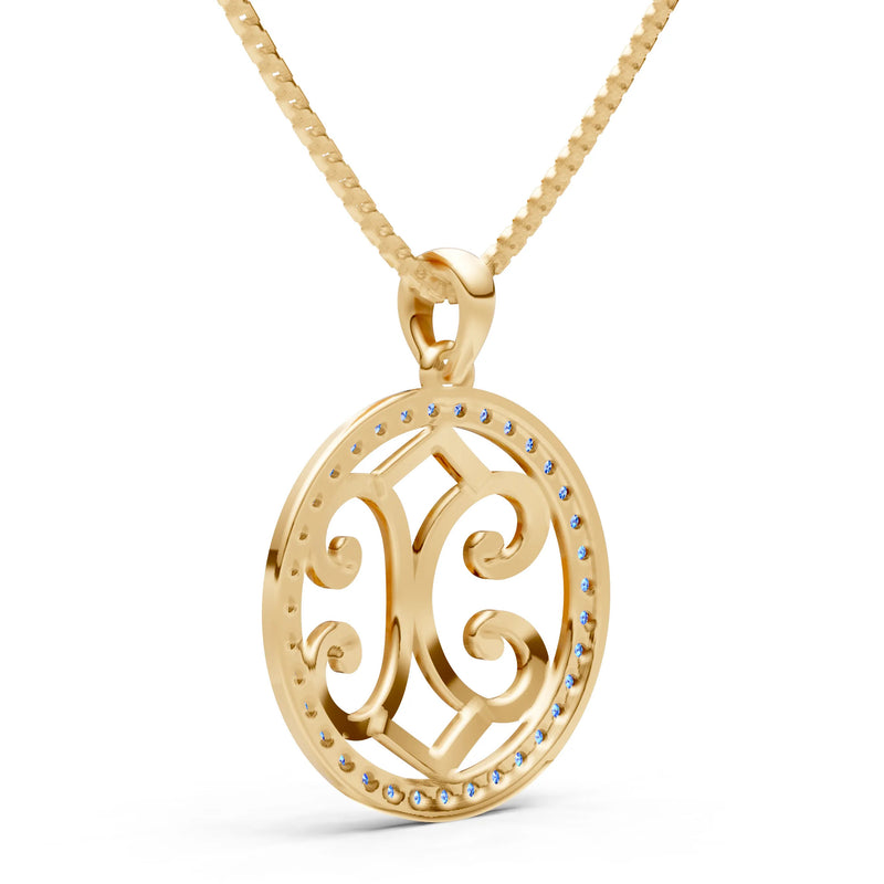 Round Gemstone Pendant