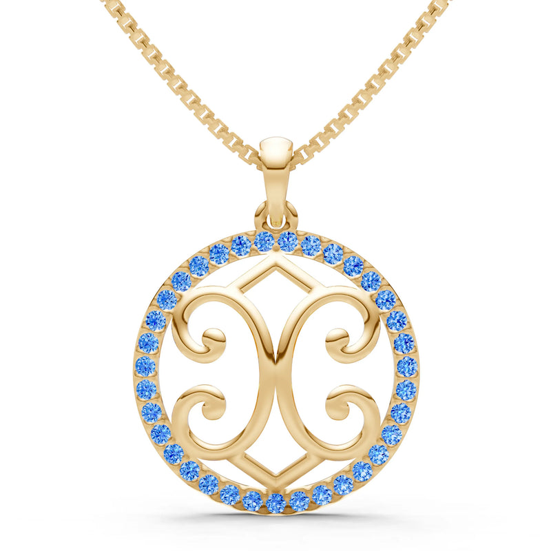 Round Gemstone Pendant