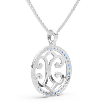 Round Gemstone Pendant